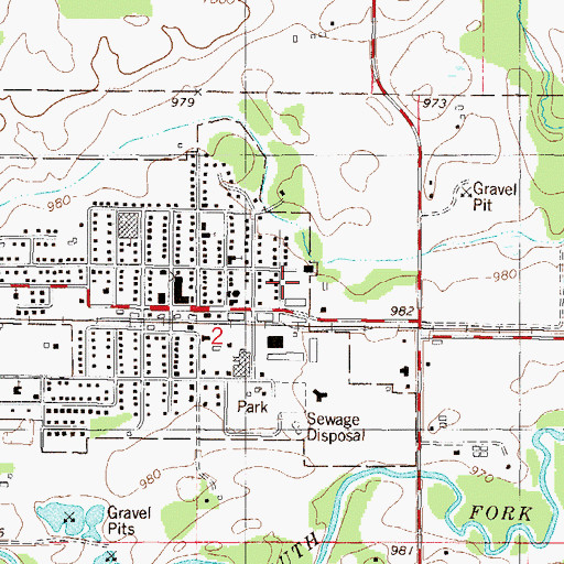 Topographic Map of Lester Prairie Fire Department and First Responders, MN