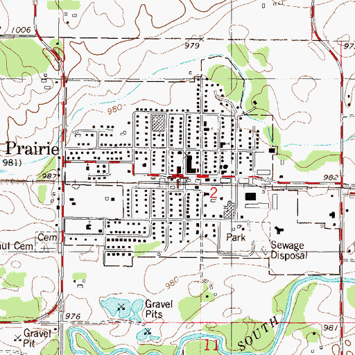 Topographic Map of Lester Prairie, MN