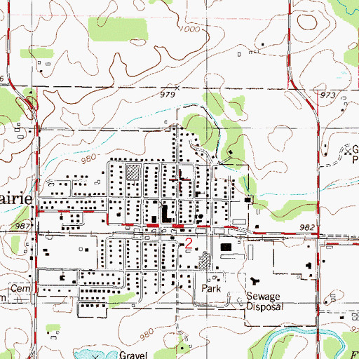 Topographic Map of Saint Paul's Lutheran Church, MN