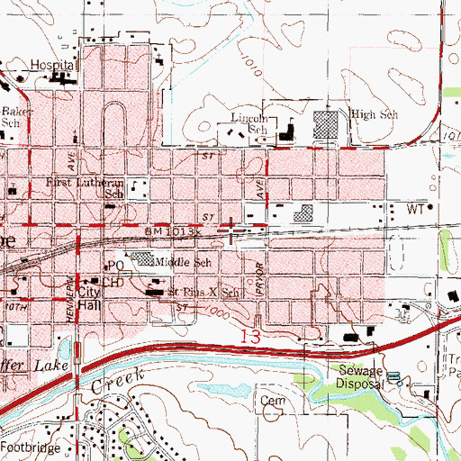 Topographic Map of Sunrise Court, MN