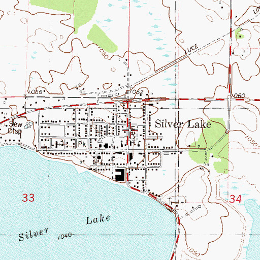 Topographic Map of Saint Adelbert's Catholic Cemetery, MN