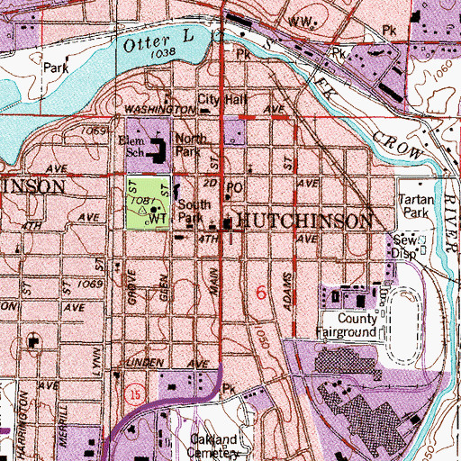 Topographic Map of Faith Lutheran Church, MN