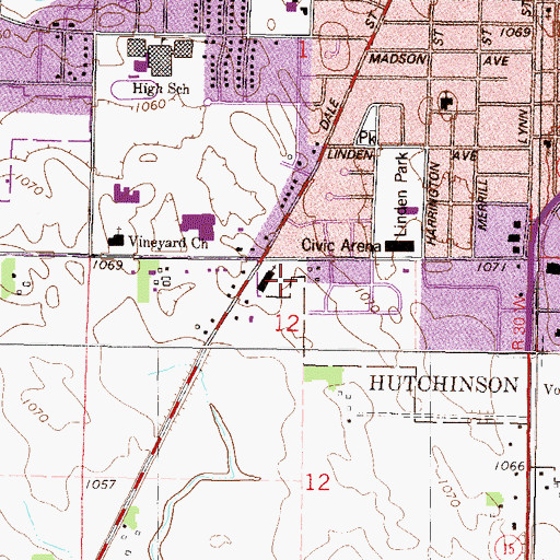 Topographic Map of Christ the King Lutheran Church, MN