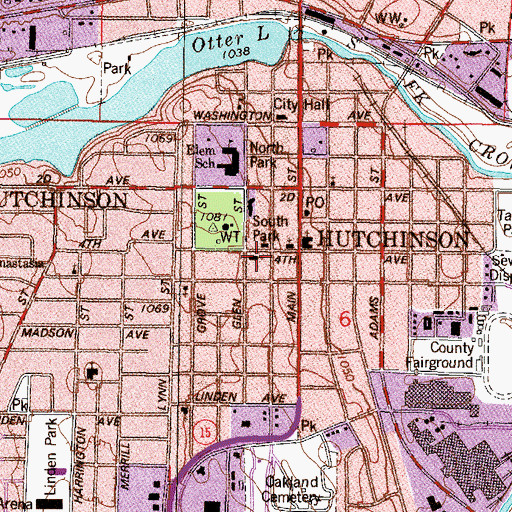 Topographic Map of Peace Lutheran Church, MN