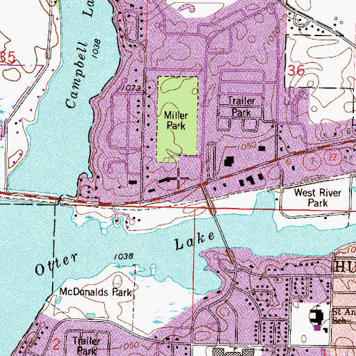 Topographic Map of McLeod County Historical Society / Museum, MN