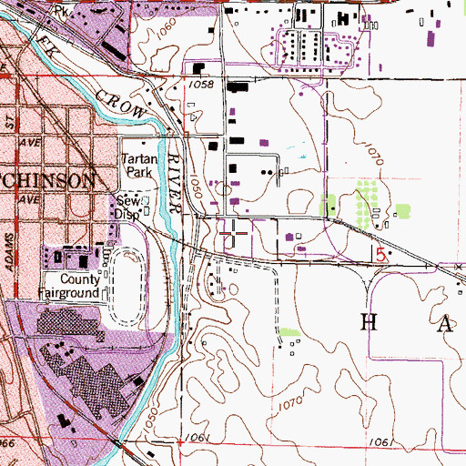 Topographic Map of New Century Academy, MN