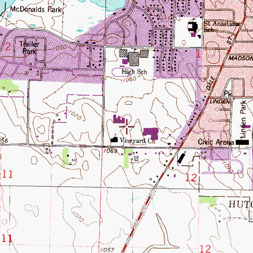 Topographic Map of Word of Life Christian Academy, MN