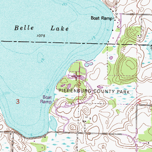 Topographic Map of Piepenburg Campground, MN