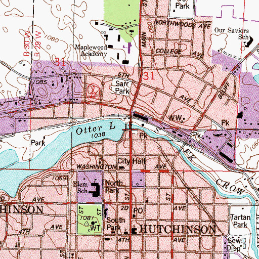 Topographic Map of Girl Scout Park, MN