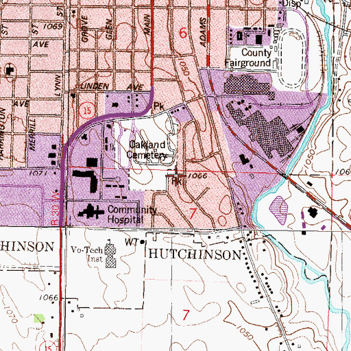 Topographic Map of VFW Park, MN