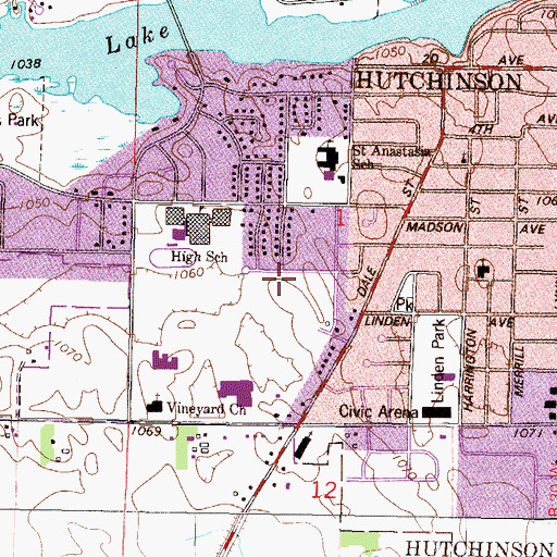 Topographic Map of Junior Community Women Park, MN