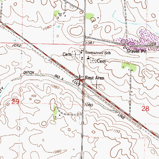 Topographic Map of Hutchinson Wayside Park, MN