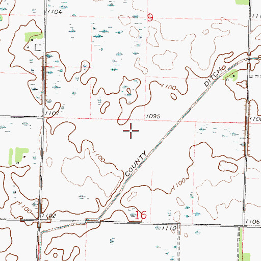 Topographic Map of Long Lake Mission Cemetery, MN