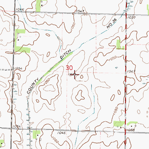 Topographic Map of First Township Cemetery, MN