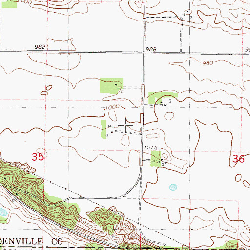 Topographic Map of Boyum Farm Cemetery, MN