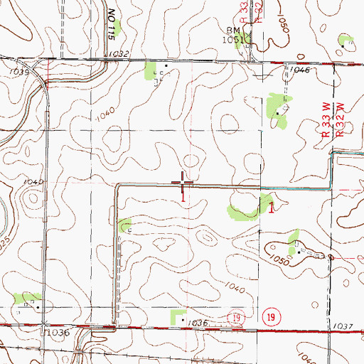 Topographic Map of Gilbert Borth Cemetery, MN