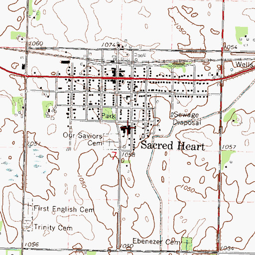 Topographic Map of Renville County West Schools, MN