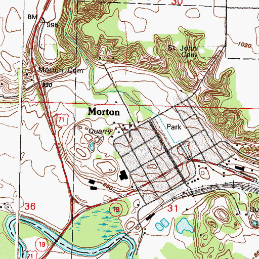 Topographic Map of Zion Lutheran Church, MN