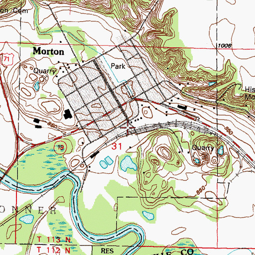 Topographic Map of Morton, MN