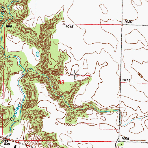 Topographic Map of Patten Pioneer Cemetery, MN