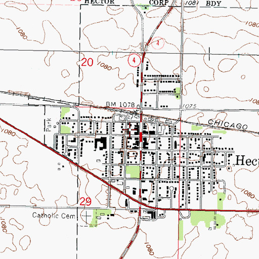 Topographic Map of Prairie Family Practice Center, MN