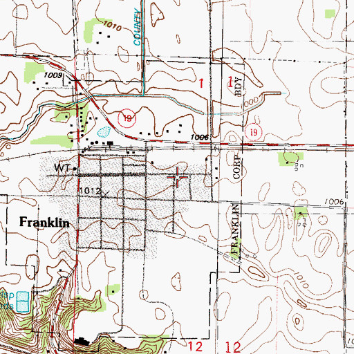 Topographic Map of Sacred Heart Catholic Church, MN