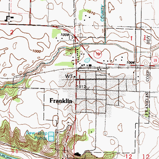 Topographic Map of Saint Luke's Lutheran Church, MN