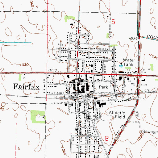 Topographic Map of Saint Andrew's Grade School, MN