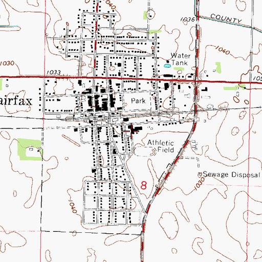 Topographic Map of GFW Middle School, MN