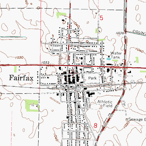 Topographic Map of Saint Andrew's Church, MN