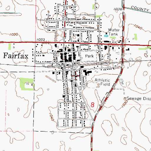 Topographic Map of United Methodist Church, MN
