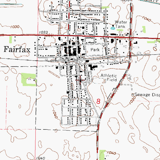 Topographic Map of Our Saviour's Lutheran Church, MN
