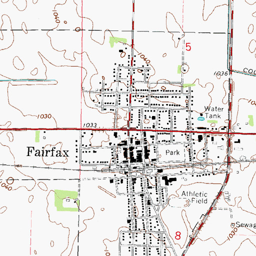 Topographic Map of Valley View Campgrounds, MN
