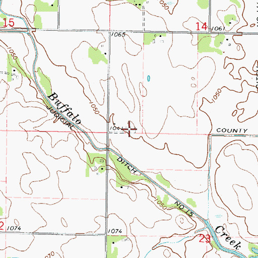 Topographic Map of Preston Lake Cemetery, MN