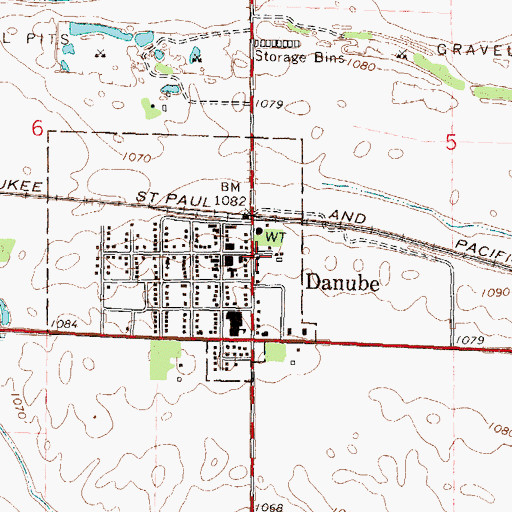 Topographic Map of Saint Matthew's Lutheran Church, MN