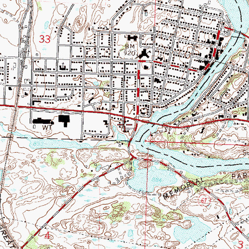 Topographic Map of Valley Courts, MN