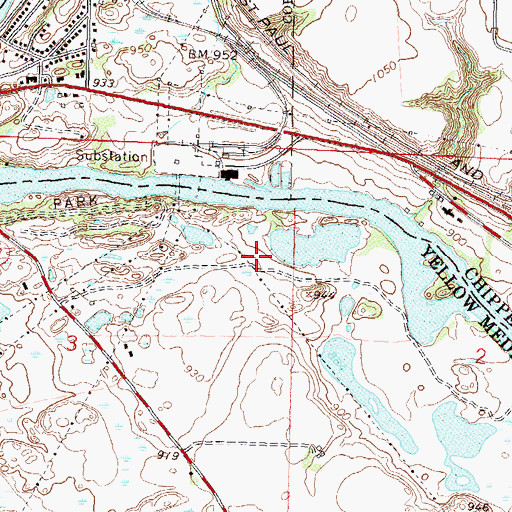 Topographic Map of Granite Falls Golf Club, MN