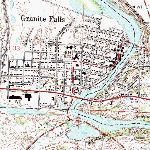 Topographic Map of Saint Andrew Catholic Church, MN