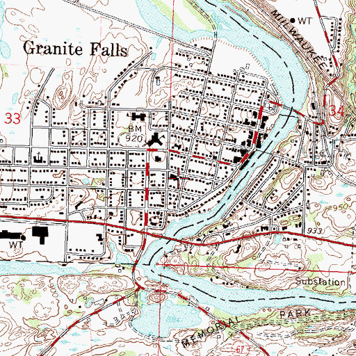 Topographic Map of Affiliated Community Medical Center, MN