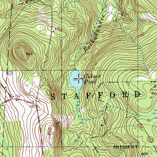 Topographic Map of Culver Pond, CT
