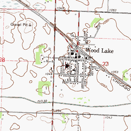 Topographic Map of Lakeview Middle School, MN