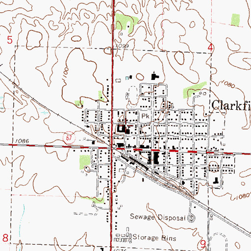 Topographic Map of Yellow East Medicine School, MN
