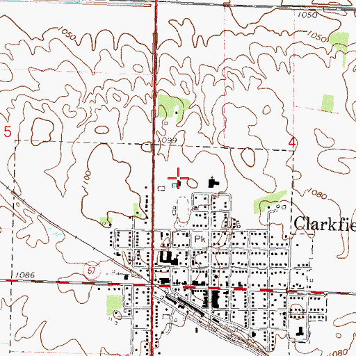 Topographic Map of North Park, MN