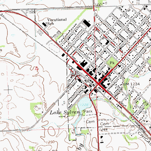Topographic Map of Canby (historical), MN