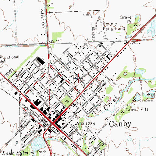 Topographic Map of Full Gospel Assembly, MN