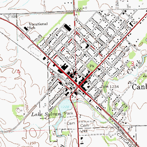 Topographic Map of Our Saviour's Lutheran Church, MN