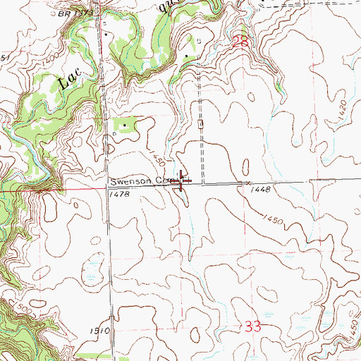 Topographic Map of Swenson Cemetery, MN