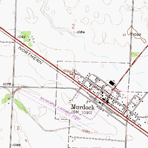 Topographic Map of Sacred Heart Cemetery, MN