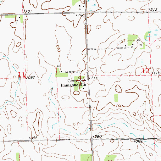 Topographic Map of Immanuel Cemetery, MN