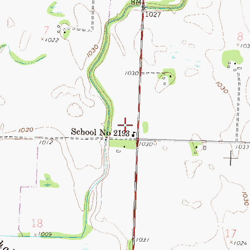 Topographic Map of Molin Cemetery (historical), MN